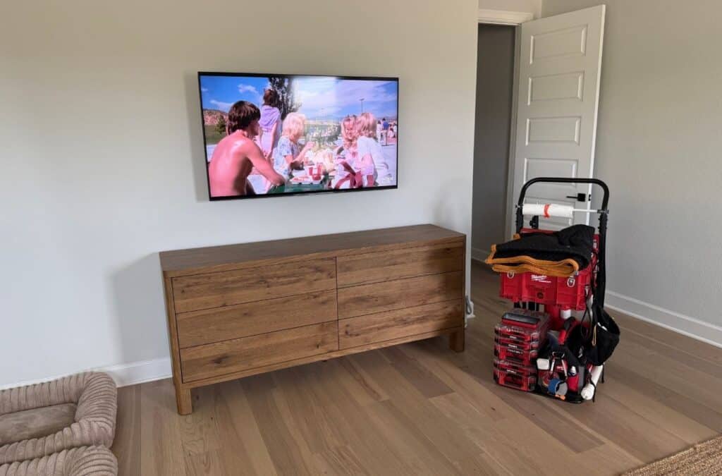 Mount It ATX team member providing mounting services in Brentwood, TX, showing the benefits of hiring a trusted local expert.